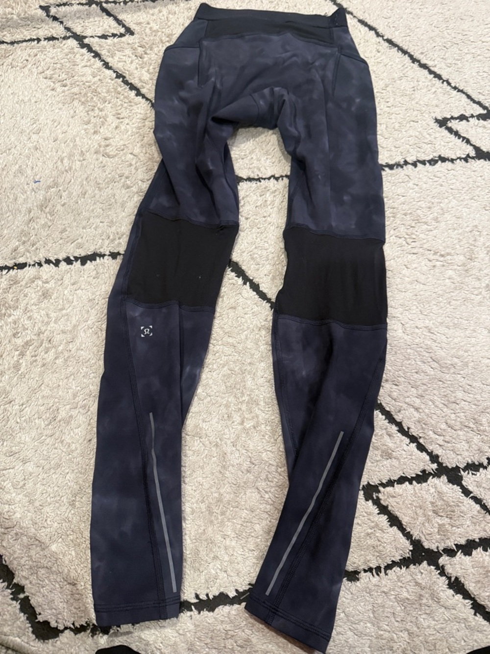 lululemon men’s tights s Dark Navy Tie-Dye Performance Leggings